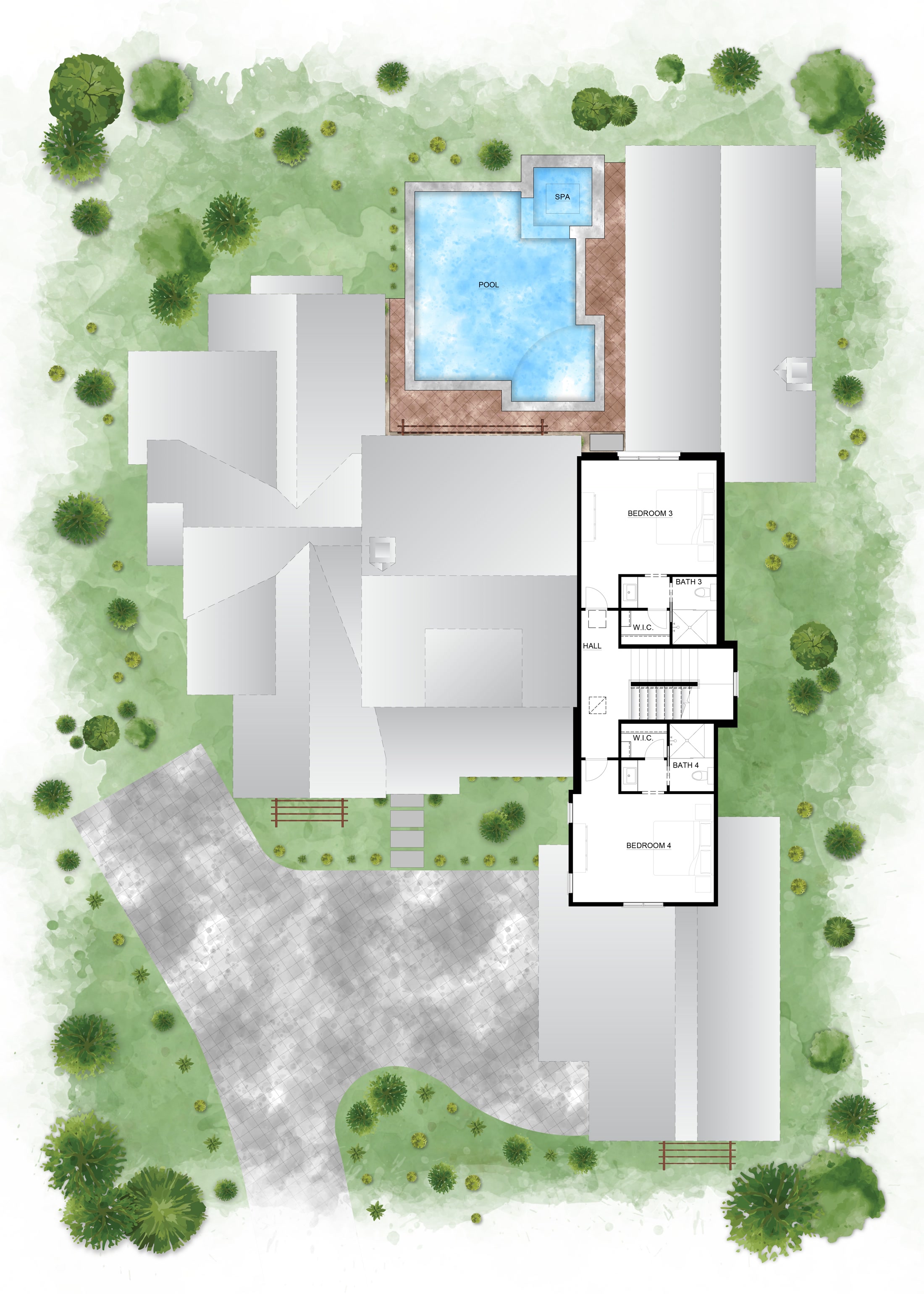 Second floor plan for 21217 Scarlet Tanager Cove