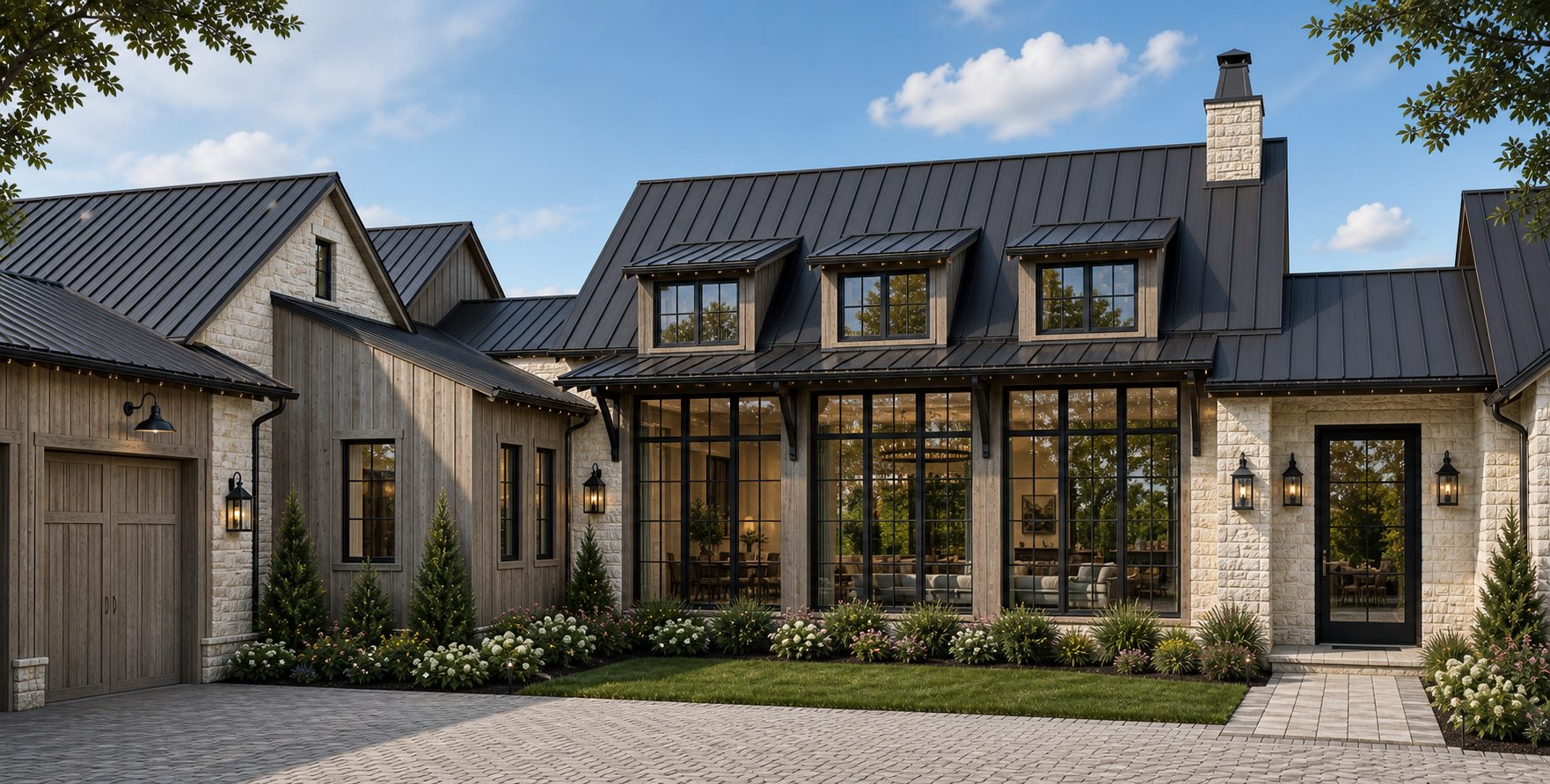 Closer front elevation rendering of 8211 Valerio