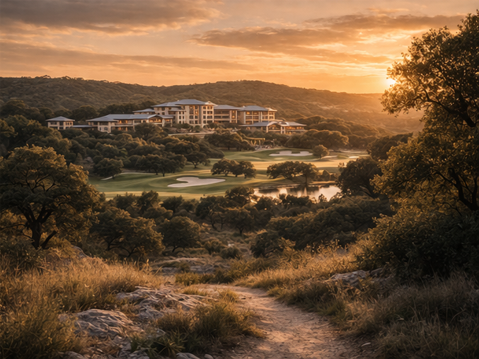 Resort and landscape near Barton Creek
